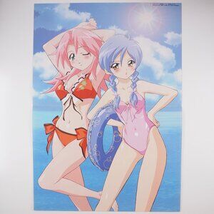 Anime girls Japanese illustration folded vintage poster NEW 047